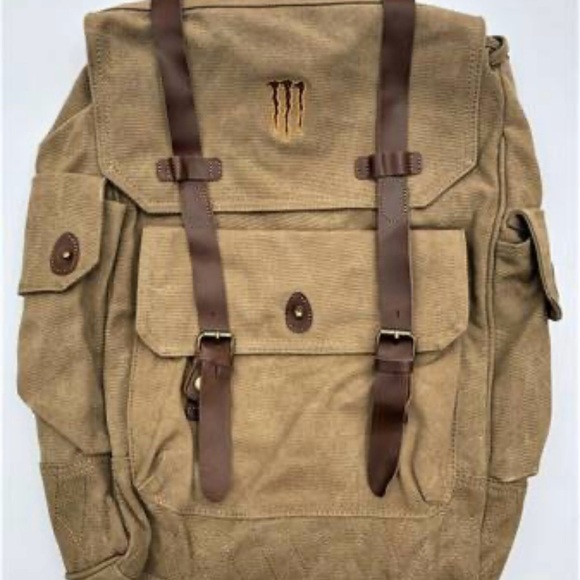 Limited Edition Monster “Java” Canvas and Leather backpack - Picture 4 of 8